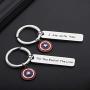 ENSIANTH Avengers Inspire Gift I Am With You Till The End of The Line Keychain Set Best Friends Gift Avengers Fans Gift