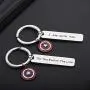 ENSIANTH Avengers Inspire Gift I Am With You Till The End of The Line Keychain Set Best Friends Gift Avengers Fans Gift
