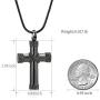 Rope Winding Cross Cremation Ashes Urn Pendant Necklace Memorial Keepsake Jewelry Lord’s Prayer Cross Ashes Necklaces