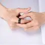 King Will Mens 8mm Black Titanium Wedding Ring Inlay With Real Wood Comfort Fit Brushed Center