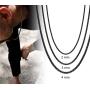 FIBO STEEL 2-4MM Stainless Steel Mens Womens Necklace Rolo Cable Chain, 16-36 inches