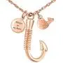 XIUDA Fish Hook Memorial Ash Urn Necklace Stainless Steel Cremation Jewelry for mom & dad, Fish Pendant & Always in My Heart XIUDA Fish Hook Memorial Ash Urn Necklace Stainless Steel Cremation Jewelry for mom & dad, Fish Pendant & Always in My Heart