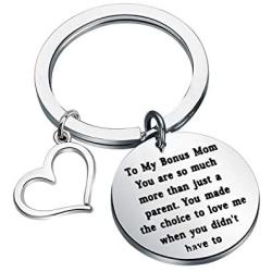Gzrlyf to My Step Mom Keychain Stepmom Gifts Adpotive Mom Gifts