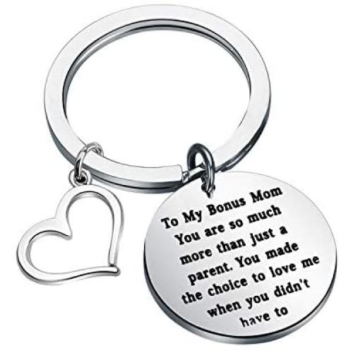 Gzrlyf to My Step Mom Keychain Stepmom Gifts Adpotive Mom Gifts