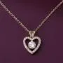 AOOVOO Necklaces for Women, Rose Gold Plated Brass Love Heart Cubic Zirconia Pendant Necklaces Jewelry Gift for Her AOOVOO Necklaces for Women, Rose Gold Plated Brass Love Heart Cubic Zirconia Pendant Necklaces Jewelry Gift for Her