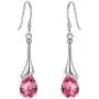 EVER FAITH 925 Sterling Silver Gift Jewelry For Women CZ Elegant Teardrop Chandelier Hook Dangle Earrings
