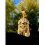 Shop-iGold Custom Face of Christ Men Women 925 Italy Gold Finish Iced Silver Charm Pendant Stainless Steel Real 3 mm Rope Chain, Mans Jewelry, Iced Pendant, Rope Necklace 16''- 24''