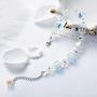 Madame Jewelry Aurora Borealis Bracelet with Austria Crystals 18K White Gold