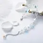 Madame Jewelry Aurora Borealis Bracelet with Austria Crystals 18K White Gold