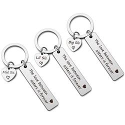Eigso Sister Keychain Set for 2 3 4 The Love Between Sisters is Forever Sister Keychain from Sister Sister Jewelry Gift
