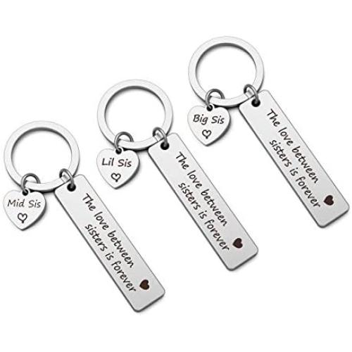 Eigso Sister Keychain Set for 2 3 4 The Love Between Sisters is Forever Sister Keychain from Sister Sister Jewelry Gift
