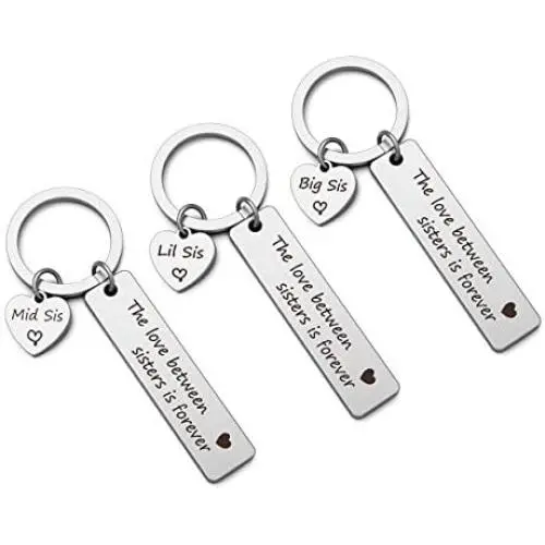 Eigso Sister Keychain Set for 2 3 4 The Love Between Sisters is Forever Sister Keychain from Sister Sister Jewelry Gift