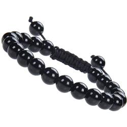 Massive Beads Natural Healing Power Gemstone Crystal Beads Unisex Adjustable Macrame Bracelets 8mm