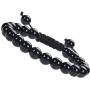 Massive Beads Natural Healing Power Gemstone Crystal Beads Unisex Adjustable Macrame Bracelets 8mm