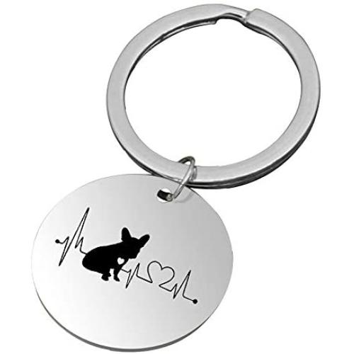 Jinleansu Dog Heartbeat Necklace Cute Bulldog Dachshund Bull Terrier Puppy Necklace Dog Jewelry Dog Paw Necklace Dog Gifts for Women Dog Lover Necklaces