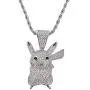 KMASAL Jewelry Hip Hop Iced Out Cute Cartoon Pendant Fully Simulated Diamond Chain 18K Gold Plated Necklace for Men Women KMASAL Jewelry Hip Hop Iced Out Cute Cartoon Pendant Fully Simulated Diamond Chain 18K Gold Plated Necklace for Men Women