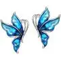 Neoglory Jewelry Blue Butterfly Platinum Plated Fashion Stud Drop Dangle Earrings Women Neoglory Jewelry Blue Butterfly Platinum Plated Fashion Stud Drop Dangle Earrings Women