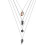 RnBLM JEWELRY Layered Pendant Chain Necklaces for Women Mens Punk Dainty Multilayer Choker Necklaces with Paperclip Lock Cross