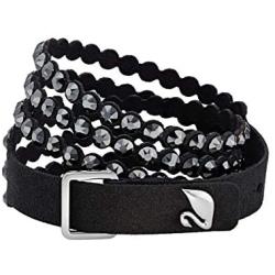 SWAROVSKI Womens Leather Look Crystal Power Bracelet Collection