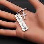 MAOFAED Christian Gift Saved by Grace Bible Verse Keychain Religious Jewelry Adult Baptism Gift