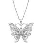 Honolulu Jewelry Company Sterling Silver Butterfly Necklace Pendant with Filigree Wings with 18'' Box Chain Honolulu Jewelry Company Sterling Silver Butterfly Necklace Pendant with Filigree Wings with 18'' Box Chain