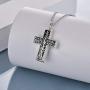 ONEFINITY Sterling Silver Cremation Jewelry - Cross Urn Necklace for Ashes Tree of Life Ash Keepsake Pendant, Women Memorial Bereavement Gifts for Loss of a Loved One