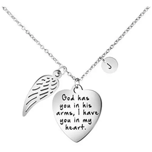 Joycuff Personalized Memorial Gifts Loss of Loved One Remembering Initial Necklace Sympathy Jewelry for Her Women Teen Girls Sister Best Friend Joycuff Personalized Memorial Gifts Loss of Loved One Remembering Initial Necklace Sympathy Jewelry for Her Women Teen Girls Sister Best Friend