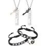 Thunaraz 4Pcs Couple Bracelet Necklace Love Gift Set Heart and Key Lettering Necklace for Women Men Handmade Braided Matching Rope Bracelet for Couples King and Queen Bracelets Adjustable Thunaraz 4Pcs Couple Bracelet Necklace Love Gift Set Heart and Key Lettering Necklace for Women Men Handmade Braided Matching Rope Bracelet for Couples King and Queen Bracelets Adjustable