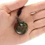 Jovivi 30mm Circle Donut Healing Crystals Necklace Natural Semi-Precious Chakra Gemstone Stone Amulet Lucky Coin Donuts Charm Protection Quartz Reiki Pendant Necklace for Men Women Adjustable Rope