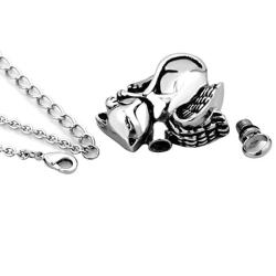 LovelyCharms Cat Animal Urn Necklace for Ashes Keepsake Memorial Cremation Pendant