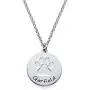MyNameNecklace Personalized Necklace with Paw Print - Engrave Your Pets Name on Disc Pendant - Pets Lovers Jewelry Gift