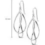 Highstreet Sterling Silver plated double teardrop drop earrings for women |unique and trendy design| light and easy to wear| Hypoallergenic