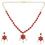 Efulgenz Indian Bollywood Gold Plated Crystal Rhinestone Faux Pearl Floral Wedding Choker Necklace Earring Jewellery Set