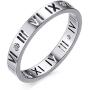 Jaline Fashion Stainless Steel IP Rose gold plating Roman Numeral Ring for Women and Teen Girls,Rose Gold,Size 6-8