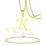 PANSHI Initial Letter Pendant Necklaces Set Gold Jewelry Bracelets Set Stainless Steel Earrings Sets Alphabet Charm from A to Z Birthday Present Personalized Gifts for Women Girls PANSHI Initial Letter Pendant Necklaces Set Gold Jewelry Bracelets Set Stainless Steel Earrings Sets Alphabet Charm from A to Z Birthday Present Personalized Gifts for Women Girls