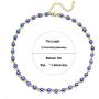 Dcfywl731 Evil Eye Choker Pendant Necklace for Women Dainty Cute Handmade Tiny Bead Necklace for Teen Girls