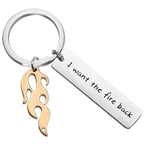 Buffy Vampire Slayer Gift BTVS Fandom Gift Fire Charm Jewelry I Want The Fire Back Keychain