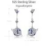 WDM Women Blue Threaded Earrings Sterling Silver Earrings Dangle Long Girls Earrings Hypoallergenic for Sensitive Ears CZ Diamond Dangling Drop Earrings (Double moon earrings-silver) WDM Women Blue Threaded Earrings Sterling Silver Earrings Dangle Long Girls Earrings Hypoallergenic for Sensitive Ears CZ Diamond Dangling Drop Earrings (Double moon earrings-silver)