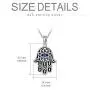 Hamsa Hand Necklace 925 Sterling Silver Cubic Zirconia Evil Eye Lotus Pendant Necklace Vintage Pendant Jewelry for Women or Men Hamsa Hand Necklace 925 Sterling Silver Cubic Zirconia Evil Eye Lotus Pendant Necklace Vintage Pendant Jewelry for Women or Men