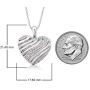 Evoque Diamond and Sterling Silver Heart-Shaped Puff Pendant (1/10 Cttw, J-K Color, I1-I2 Clarity) Hypoallergenic Durable Stunning Pendant for Women 18'' Sterling Silver Chain