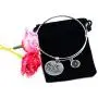 Charms Faith Over Fear Cross Bangles Mustard Seed Pendant Inspirational Stainless Expandable Wire Bracelets ZY023