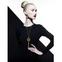 Hicarer 5 Pieces Leopard Jewelry Set Leopard Bracelet Earring Necklace for Women Girls