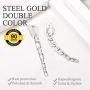 U7 Personalized Fun Chain Earrings Women Girls S925 Silver Needle Hypoallergenic Stainless Steel or 18K Gold Plated Statement Cuban Chain/Coffee Bean/3 Layered Cable Chain Dangle Drop Earring