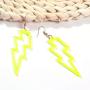 BELUCKIN Multicolor Acrylic Exaggerated Party Women Lightning Bolt Dangle Earrings Accessories Jewelry