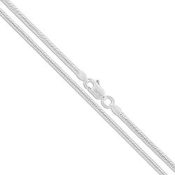 Sterling Silver 2MM, 2.5MM, 3MM, 4MM, 5MM Solid Round Snake Chain Necklace- Flexible Snake Chain Necklace, Round 925 Sterling Silver Necklace,Made In Italy, Men and Women Jewelry Gadgets