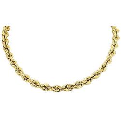 Hollow Rope Chain Real 10K Yellow Gold Necklace 2.5MM 16'' to 28''