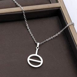CENWA Agender Symbol Necklace Non-Binary Gender Androgyne Androgyny Sign Genderqueer Genderfluid Bigender Trigender
