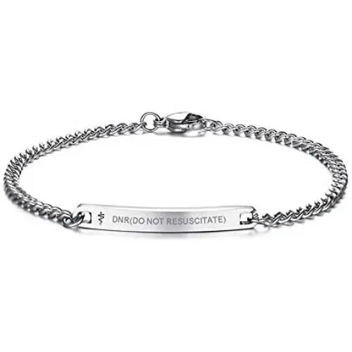 VNOX ''WARFARIN Stamped Medical Symbol Minimal 4MM Stainless Steel Thin Bracelet for Women Girl,7.5'' VNOX ''WARFARIN Stamped Medical Symbol Minimal 4MM Stainless Steel Thin Bracelet for Women Girl,7.5''