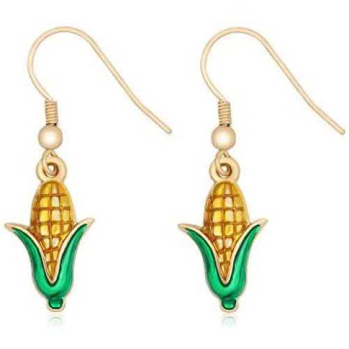 Fashion Women Jewelry Corn Dangle Earrings Plants Nature Charm Earrings for Girls
