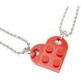GEAREDC Brick Necklace for Couples, BFF Heart Friendship Necklace Set, Matching Necklaces for Mom and Daughter, Cute Love Heart Brick Birthday